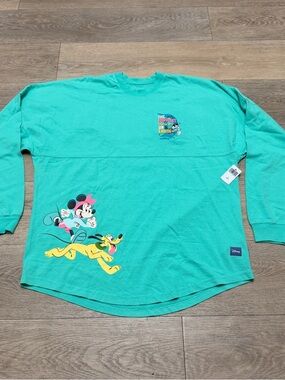 NWT Disneyland 2024 Run Disney Half Marathon Spirit Jersey Green Mickey Minnie M